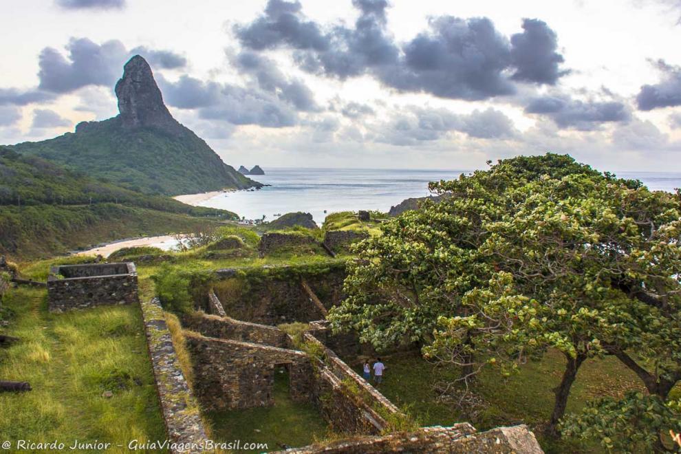 Imagem da vista do alto do Forte de N. Sra dos Remédios.